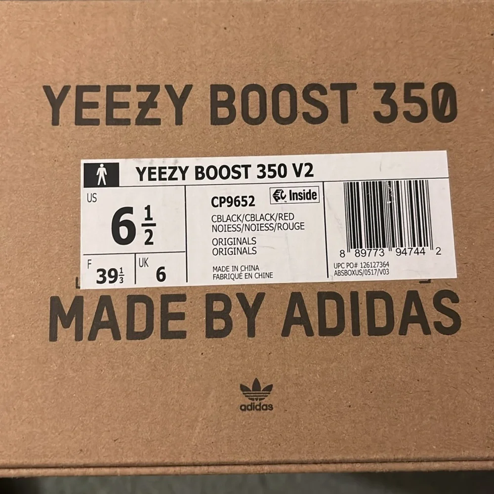 Adidas Yeezy Boost 350 V2 Black and Red Men’s Size 6.5